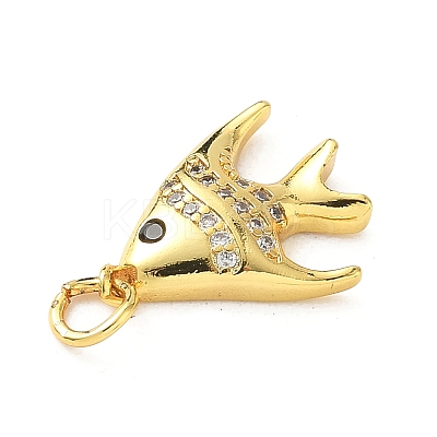 Brass Micro Pave Cubic Zirconia Pendants LS-KK-I381-07G-02-1