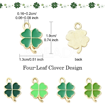 20Pcs 4 Styles Rack Plating Alloy Enamel Pendants FIND-YW0004-75-1