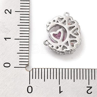 Brass Micro Pave Cubic Zirconia Pendants ZIRC-L104-007P-1