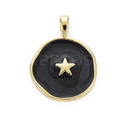 Brass Enamel Pendants KK-Q283-057C-NR-1