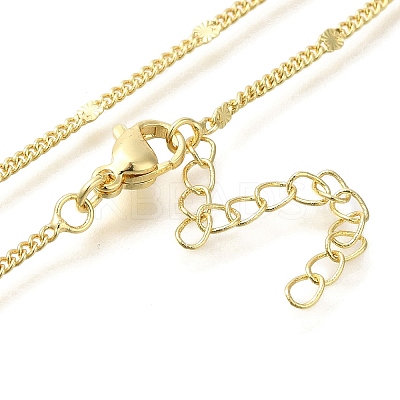 Rack Plating Brass Curb Chain Necklaces MAK-L042-02G-1