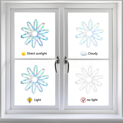 Waterproof PVC Colored Laser Stained Window Film Static Stickers DIY-WH0314-101-1