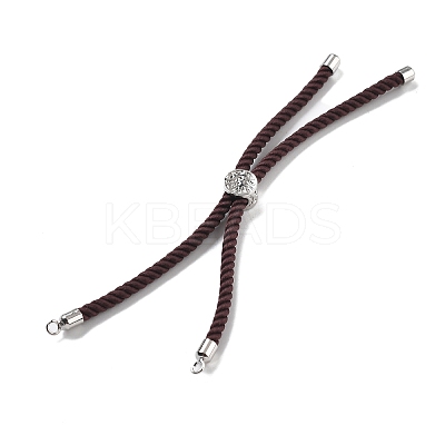 Twisted Nylon Cord Silder Bracelets DIY-B066-03P-04-1