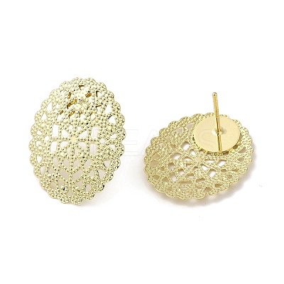 Brass Stud Earring Findings KK-Q793-12G-1