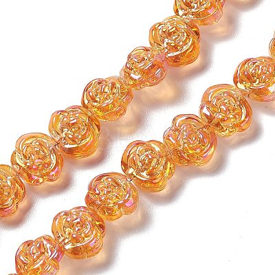 Electroplate Glass Beads Strands EGLA-L040-M-1