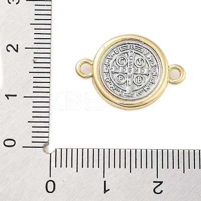 Rack Plating Religion Brass Connector Charms LS-KK-B097-02G-1