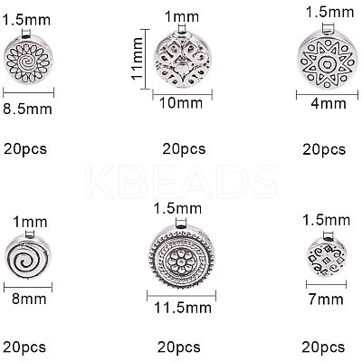 Tibetan Style Alloy Beads TIBE-PH0004-65AS-1
