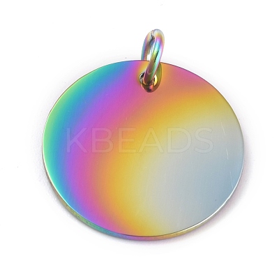 Ion Plating(IP) 304 Stainless Steel Pendants STAS-O126-01A-MC-1