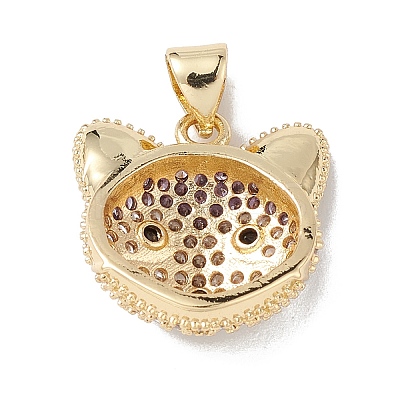 Brass Micro Pave Cubic Zirconia Pendants KK-M240-03-1
