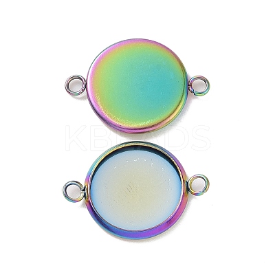 Ion Plating(IP) 304 Stainless Steel Cabochon Connector Settings STAS-G127-14-12mm-M-1