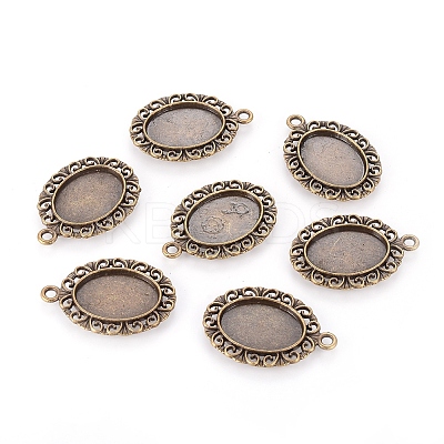 Tibetan Style Pendant Cabochon Settings LS-TIBEP-R099-AB-FF-1