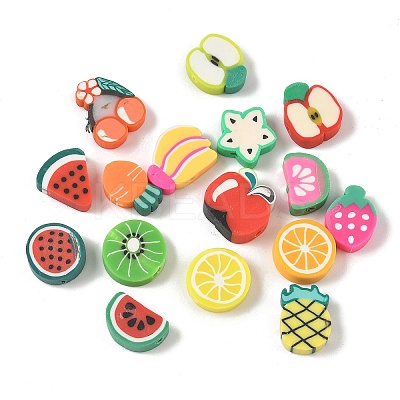 Fruit & Vegetable Theme Handmade Polymer Clay Beads CLAY-F006-02-1