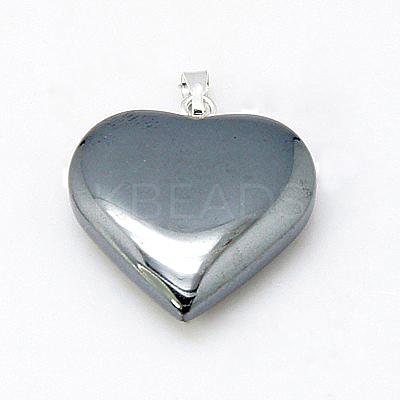 Magnetic Synthetic Hematite Pendants G-E002-3-1