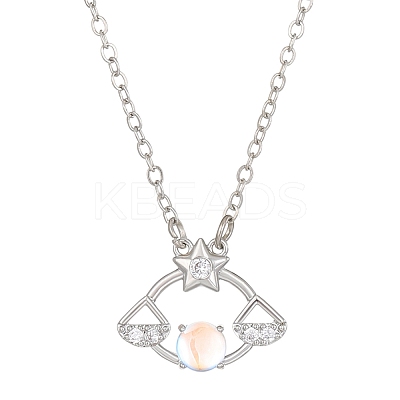 Constellation Rhinestone Pendant Necklace PW-WG94542-07-1