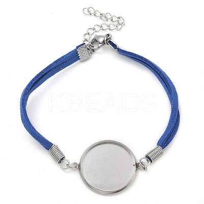 Faux Suede Double Cord Bracelet Making LS-STAS-M084-10P-03-1
