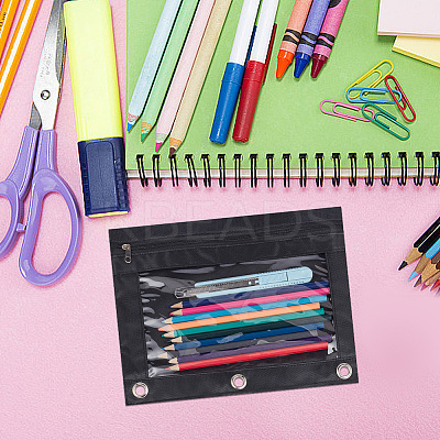 Oxford Cloth with Alloy Pen Cases for 3-Ring Binder AJEW-CP0008-02B-1