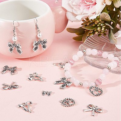 50Pcs 5 Style Tibetan Style Alloy Pendants FIND-SC0008-91-1