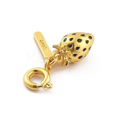 Brass Enamel Fruits Pendant Decoration LS-HJEW-P020-01B-G-1