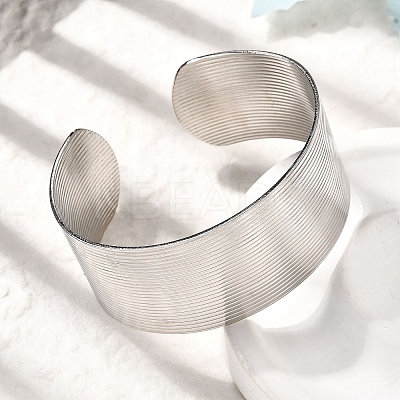 304 Stainless Steel Cuff Bangles BJEW-L705-01P-1