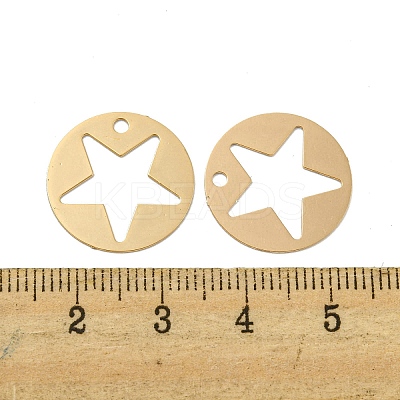Brass Etched Metal Embellishments Pendants KKC-D001-10KCG-1