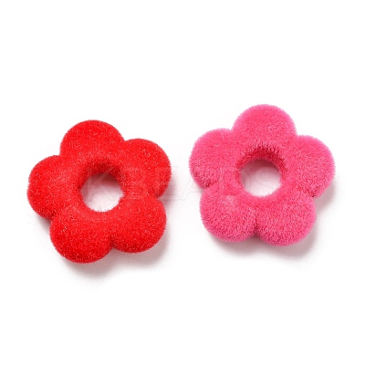 Flocky Acrylic Bead Frames X-OACR-E020-11-1
