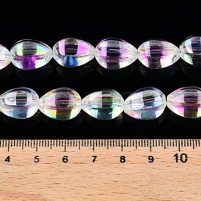 Electroplate Glass Beads Strands EGLA-T028-01C-1