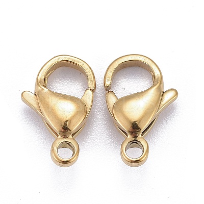 Ion Plating(IP) 316L Surgical Stainless Steel Lobster Claw Clasps X-STAS-H353-C-02G-A-1