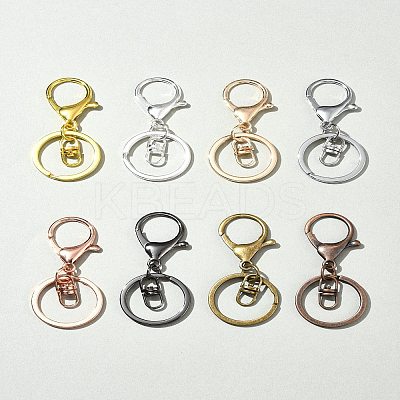 8Pcs 4 Colors Iron Alloy Lobster Claw Clasp Keychain KEYC-FS0001-06A-1
