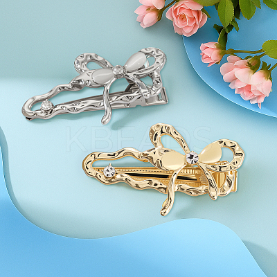 4Pcs 2 Colors Alloy Alligator Hair Clips OHAR-HY0001-06B-1