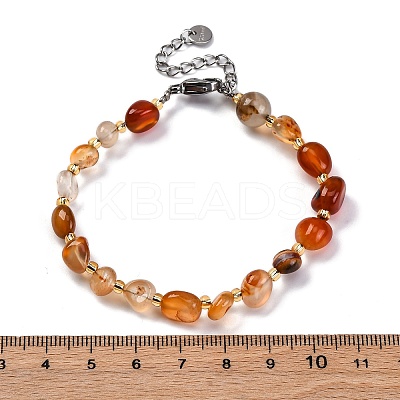 Natural Carnelian Beaded Bracelets for Women G-P563-07P-17-1