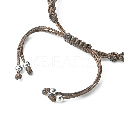Chakra Theme Bullet Natural Mixed Gemstone Braided Bead Bracelet BJEW-TA00315-1