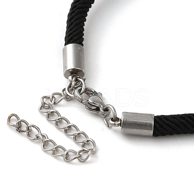 Milan Cord & 304 Stainless Steel Bracelets Making MAK-H004-02H-P01-1