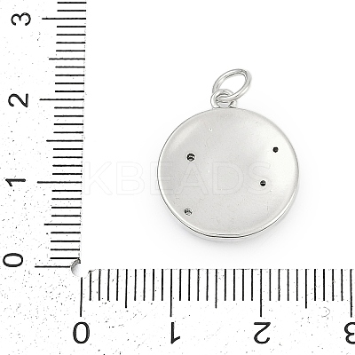 Brass Micro Pave Clear Cubic Zirconia Pendants KK-G522-30P-1