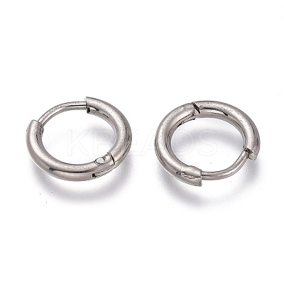 Tarnish Resistant 201 Stainless Steel Huggie Hoop Earrings EJEW-L256-05M-P-1