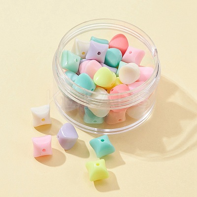 42Pcs Opaque Acrylic Beads SACR-FS0001-15-1