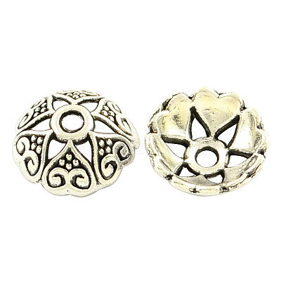 Tibetan Style Alloy Bead Caps TIBE-5241-AS-LF-1