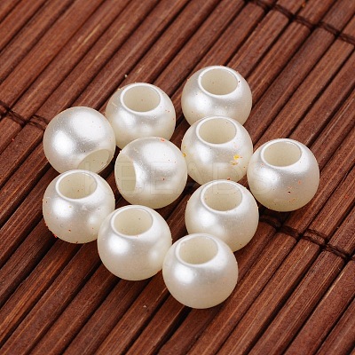 Imitation Pearl Acrylic European Beads LS-X-OPDL-L010-2901-1