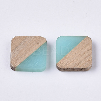 Resin & Walnut Wood Cabochons RESI-S358-A-90-1