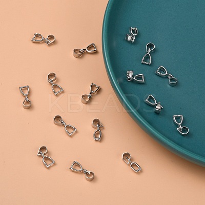 Grade AA Brass Ice Pick Pinch Bails for Pendant Making KK-M008-a-07P-NR-1