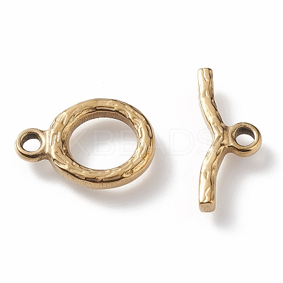 Ion Plating(IP) 304 Stainless Steel Toggle Clasps X-STAS-K209-06G-1