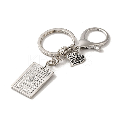 Alloy Playing Card Keychains KEYC-A013-01B-01-1