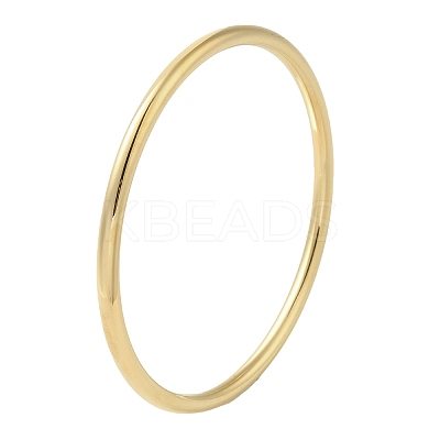 Ion Plating(IP) 304 Stainless Steel Simple Roung Ring Bangles for Women BJEW-F461-01G-G-1