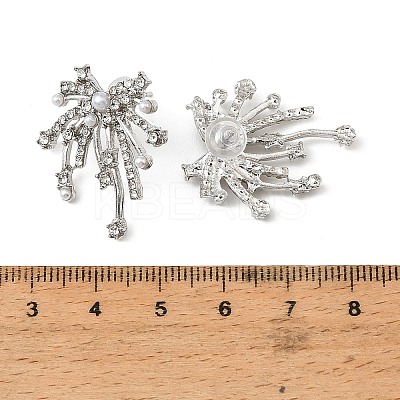 Firework Shape Alloy Crystal Rhinestone Stud Earrings for Women AL-CBABDC0-01P-1