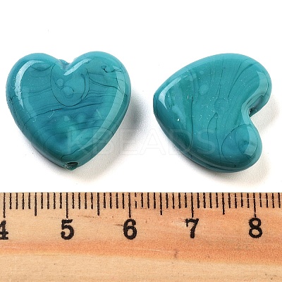 Heart Handmade Lampwork Beads LAMP-U003-01G-1