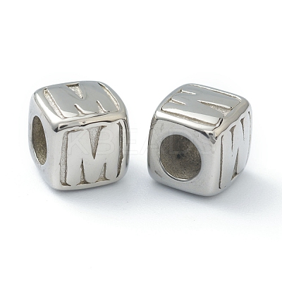 Tarnish Resistant 304 Stainless Steel European Beads STAS-H145-01M-P-1