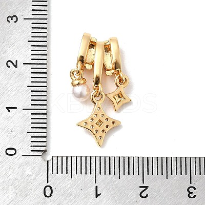Brass Micro Pave Cubic Zirconia Pendants KK-F916-26G-1
