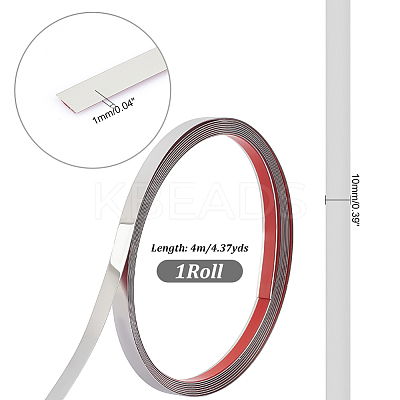 201 Stainless Steel Self-Adhesive Flexible Molding Trim FIND-WH0021-49A-P-1