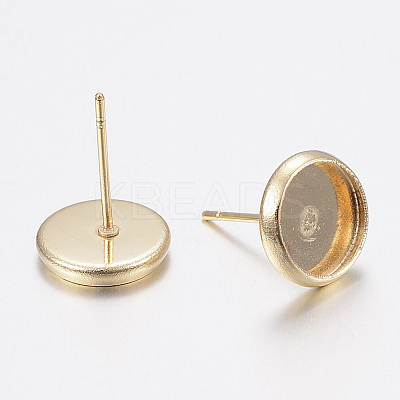 304 Stainless Steel Stud Earring Settings X-STAS-H436-20C-1