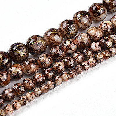 Baking Paint Glass Beads Strands DGLA-N003-4mm-B06-1