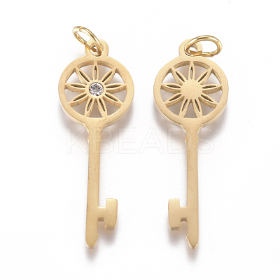 316 Surgical Stainless Steel Pendants STAS-L242-06G-1